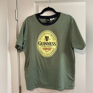 Guinness Olive Green Tee with Black Trim